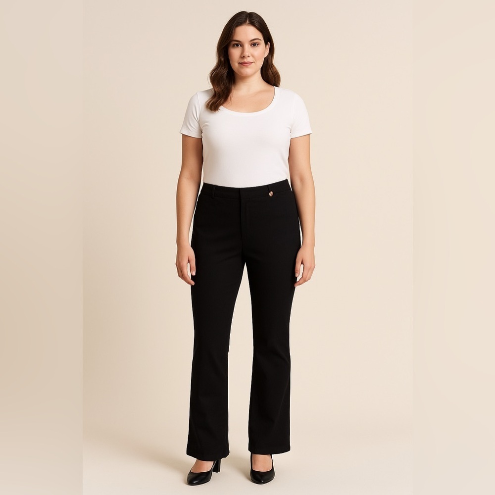 City Streets Black Straight Leg Pants
